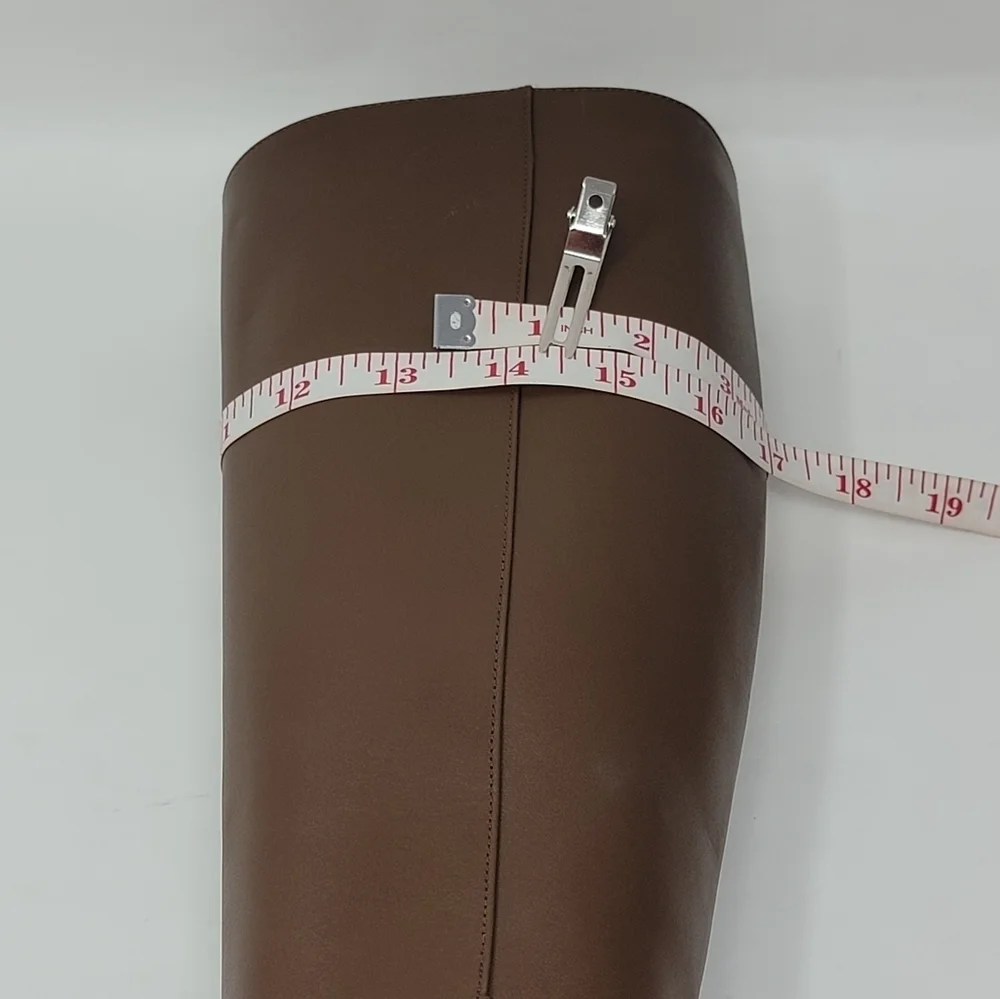 Stuart Weitzman Rider Knee Brown Boots Leather S6801 Women's Size 5 B New - Picture 9 of 13